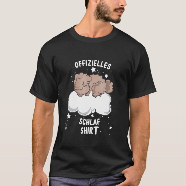 Sleeping  Toy Poodle Pyjamas T-Shirt (Front)