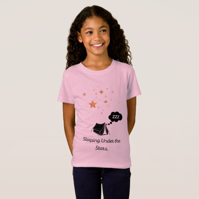 Sleeping Under the Stars Girls' Jersey T-Shirt (Front Full)