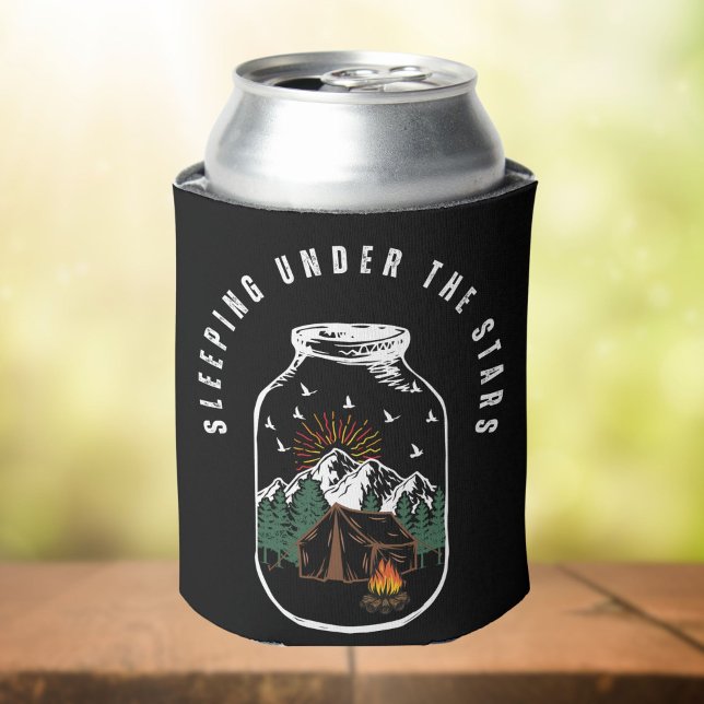Sleeping Under The Stars Outdoor Camping Can Cooler (Creator Uploaded)