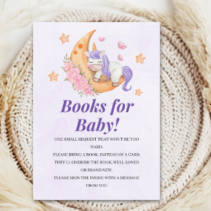 Sleeping Unicorn Baby Shower Girl Enclosure Card