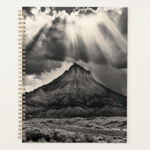 Sleeping Ute Mountain black and white photography Planner