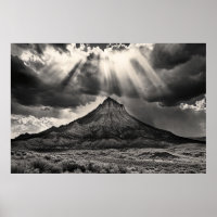 Sleeping Ute Mountain black and white photography