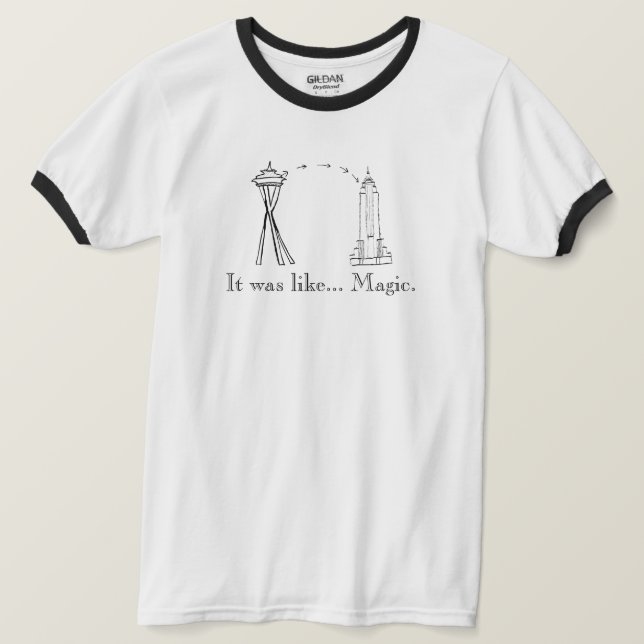 Sleepless In Seattle'It Was Like Magic' Ringer Tee (Design Front)