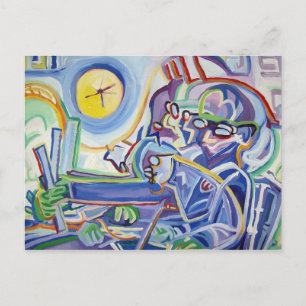 Sleepless Man With Ruler Postcard
