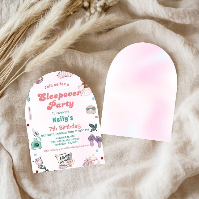  Sleepover Birthday Pamper Party Birthday Invitation (Creator Uploaded)