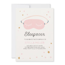 Sleepover Birthday Party Invitation