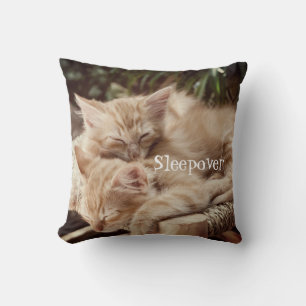 Sleepover Cotton Throw Pillow 16" x 16"