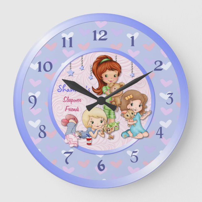 Sleepover Friends Slumber Clock - Customise (Front)