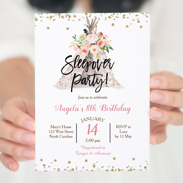 Sleepover Girl Party Invitation (Creator Uploaded)