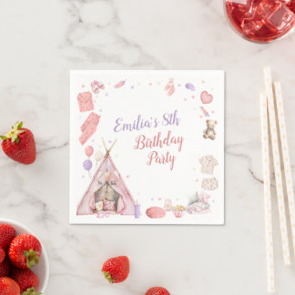 Sleepover Pajama Birthday Party Napkin