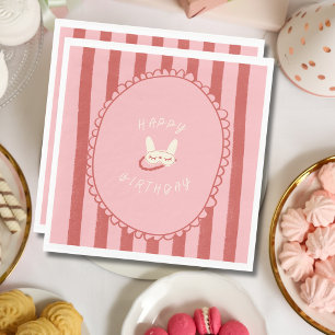 sleepover slumber birthday party girl teen vintage napkin