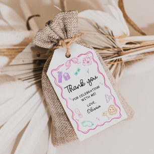 Sleepover Slumber Party Cute Girl Birthday Gift Tags