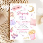 Sleepover Slumber Party Girl Spa Pink Birthday Invitation<br><div class="desc">♥ A fun invitation for your little ones birthday party!</div>