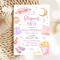 Sleepover Slumber Party Girl Spa Pink Birthday