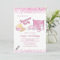 Sleepover Slumber Party Girl Spa Pink Birthday