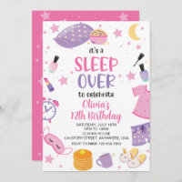 Sleepover slumber party pink purple tween