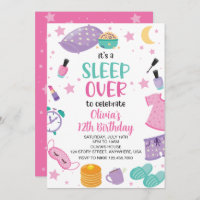 Sleepover slumber party pink purple tween