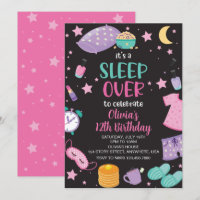 Sleepover slumber party pink purple tween