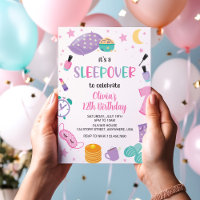 Sleepover slumber party pink purple tween