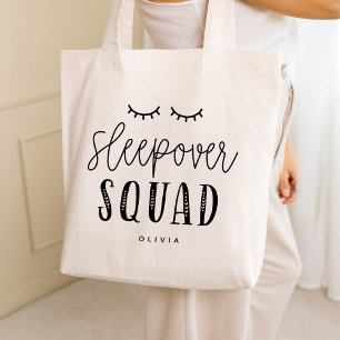 Sleepover Squad Editable Colour Slumber Party Tote Bag