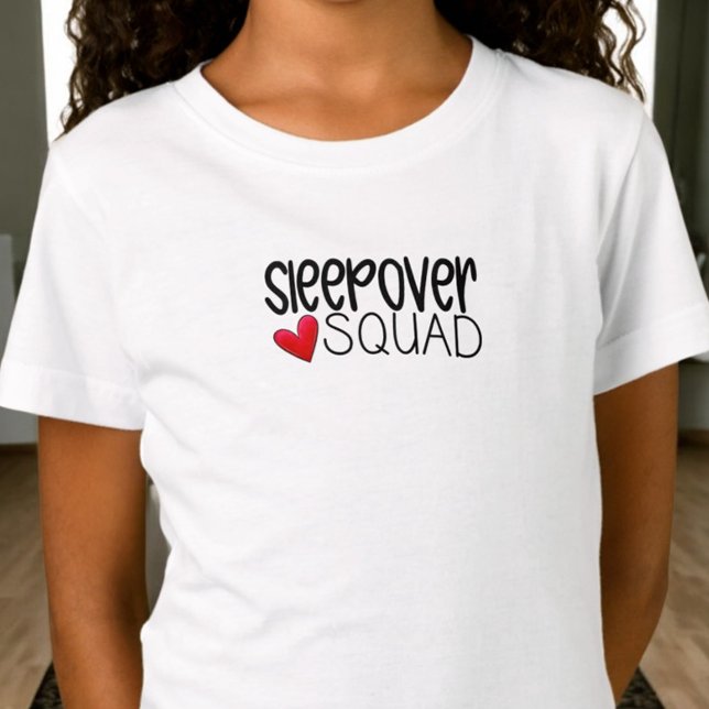 Sleepover Squad Heart Party Favour T-Shirt (Creator Uploaded)