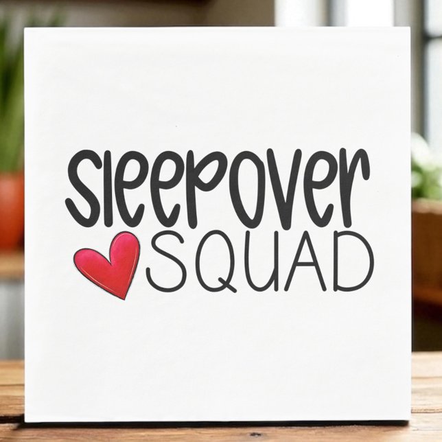 Sleepover Squad Heart Party  Napkin (Creator Uploaded)