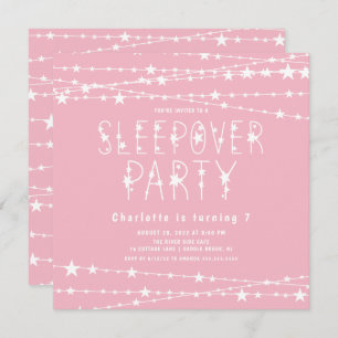 Sleepover Stars Birthday Party Invitation