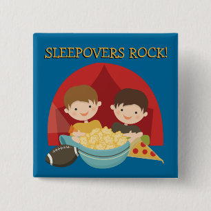 Sleepovers Rock 15 Cm Square Badge