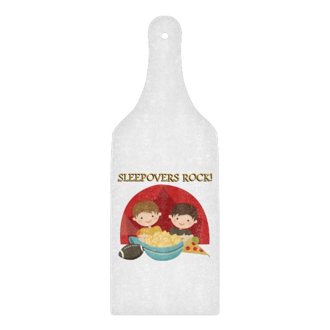 Sleepovers Rock Cutting Board (Front)