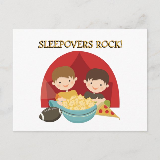 Sleepovers Rock Postcard (Front)
