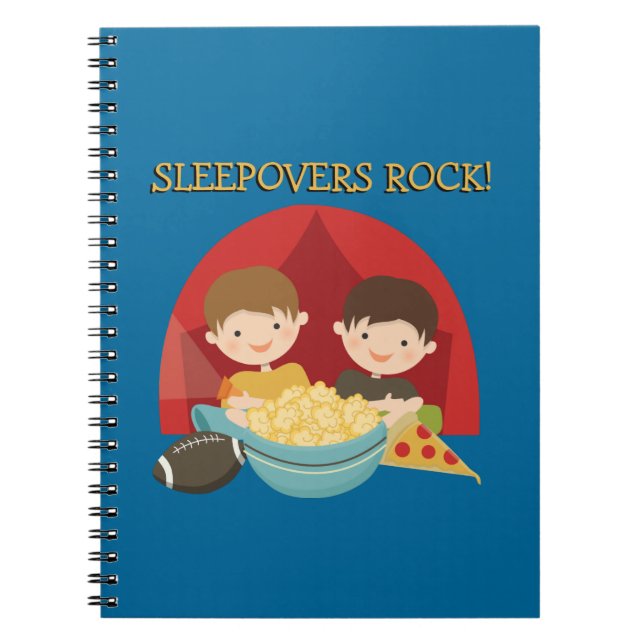 Sleepovers Rock Spiral Notebook (Front)