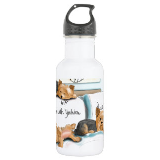 Sleeps with Yorkies by Catia Cho 532 Ml Water Bottle