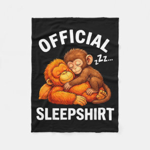 Sleepshirt animal cute punch monkey plush hugging  fleece blanket