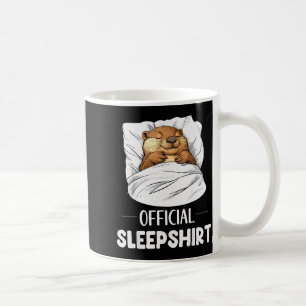 Sleepshirt Cute Sleeng Beaver Animal Lover Pajama  Coffee Mug