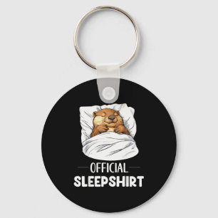 Sleepshirt Cute Sleeng Beaver Animal Lover Pajama Key Ring