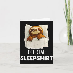 Sleepshirt Cute Sleeng Sloth Animal Lovers Pajama Card