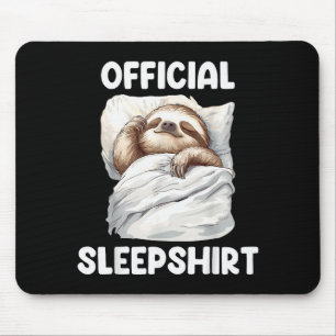 Sleepshirt Cute Sleeng Sloth Animal Lovers Pajama  Mouse Pad