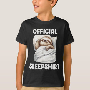 Sleepshirt Cute Sleeng Sloth Animal Lovers Pajama  T-Shirt