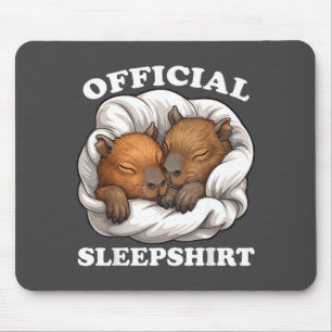 Sleepshirt Funny Capybara Nigh Capybara Lover  Mouse Pad