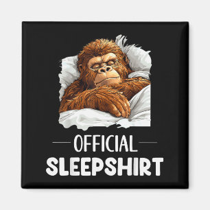 Sleepshirt Sleeng Bigfoot Sasquatch Lovers Pajama  Magnet