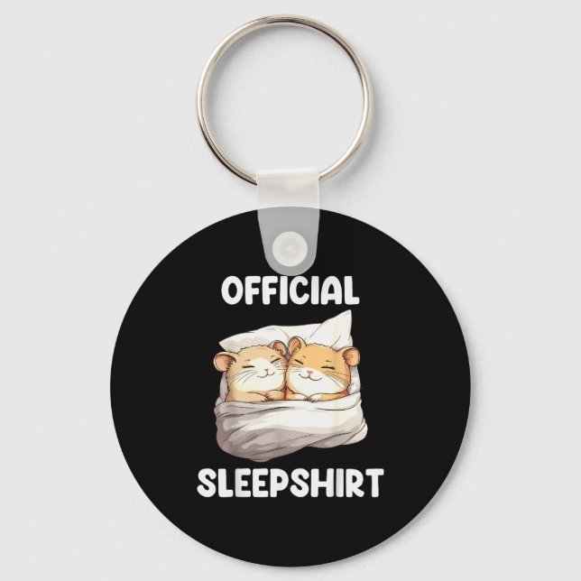 Sleepshirt Sleeng Hamster Animal Lovers Pajama  Key Ring (Front)