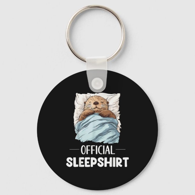 Sleepshirt Sleeng Sea Otter Animal Lovers Pajama  Key Ring (Front)