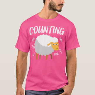 Sleepy Animal Idea Sleeping Farmer Counting Sheep T-Shirt
