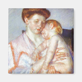 Sleepy Baby. c. 1910, Mary Cassatt Magnet
