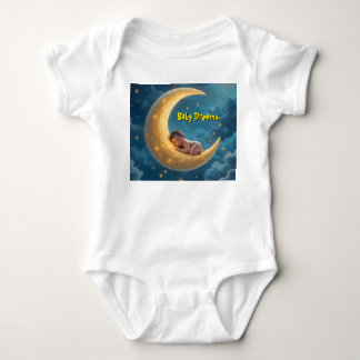 Sleepy baby moon t-shirt (white) bodysuit