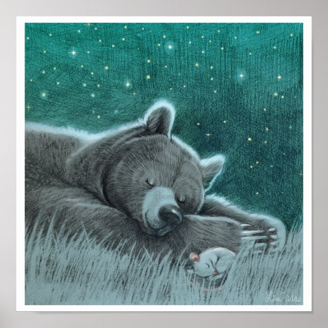 Sleepy Bear and Mouse Print (Front)