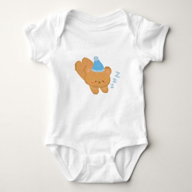Sleepy Bear Baby Bodysuit (Front)