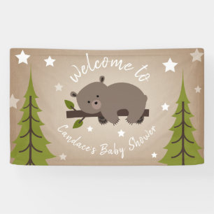 Sleepy Bear Baby Shower Banner