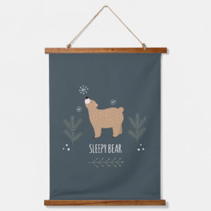 Sleepy Bear Hanging Tapestry