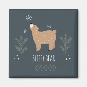 Sleepy Bear Magnet